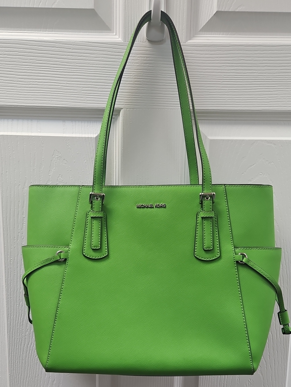 Michael Kors Lime Green Saffiano Leather Tote